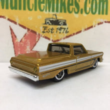 Load image into Gallery viewer, Custom Gold Hot Wheels Ranchero Childhood Cancer Gold Hot Rod!